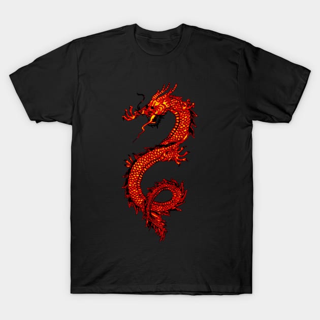 Red Dragon - Asian Dragon T-Shirt by Highseller
